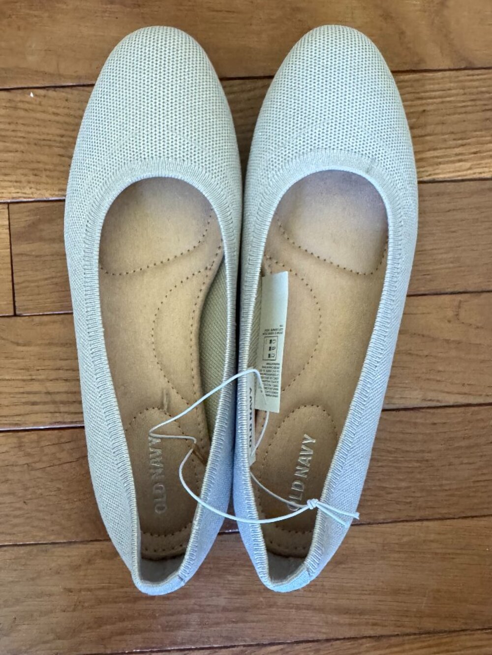 Old Navy Knit Almond-Toe Ballet Flats in Cozy Cashmere Size 7 NWT
